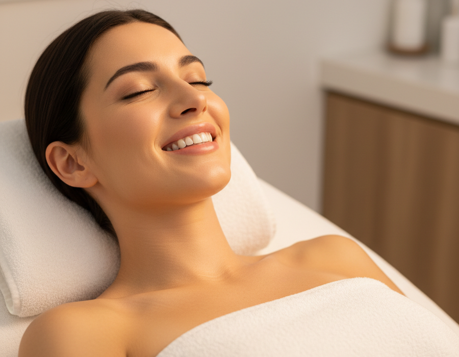 Hot stone massage body treatment at the spa